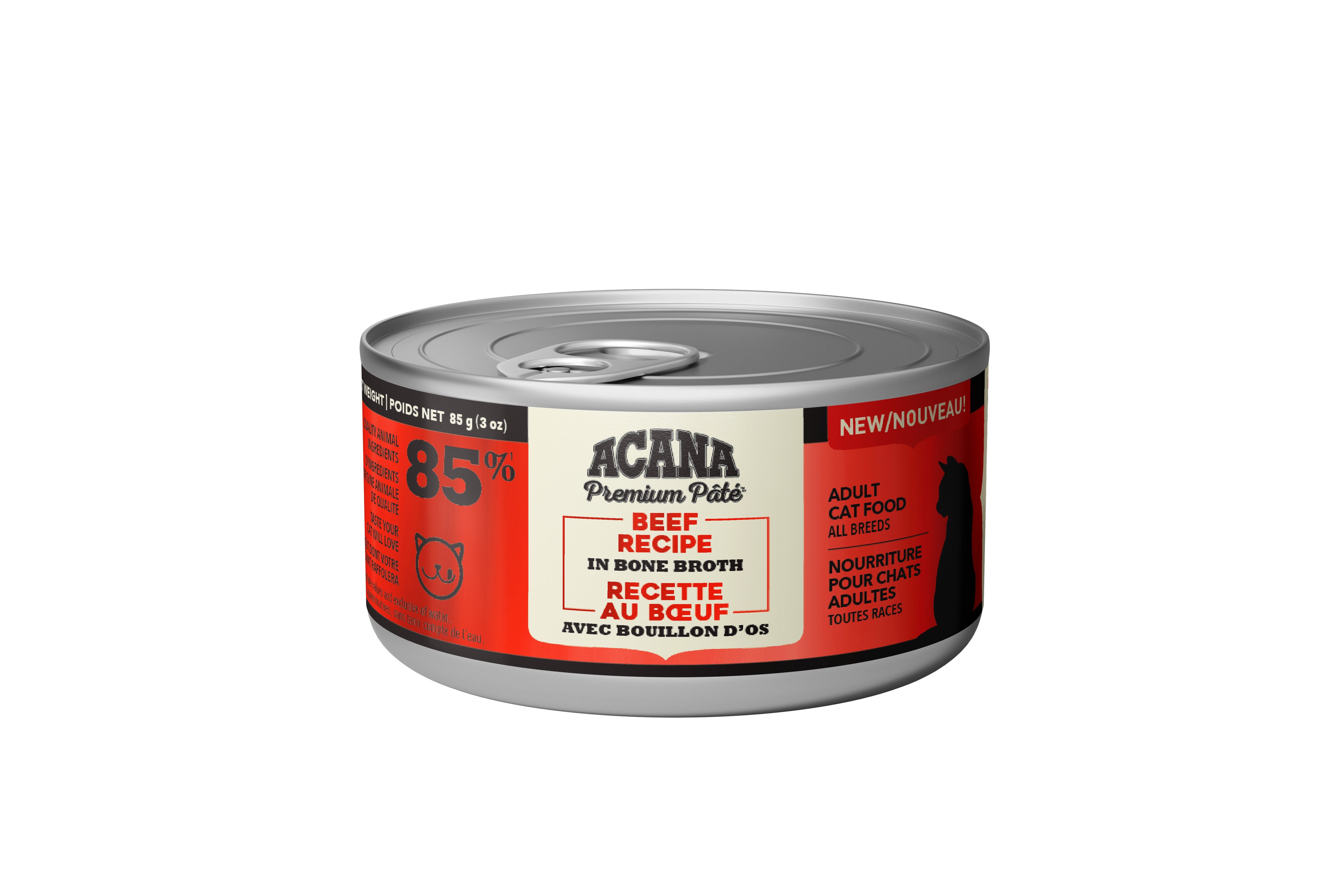 ACANA PREMIUM Chat Pâté Boeuf avec Bouillon d'Os