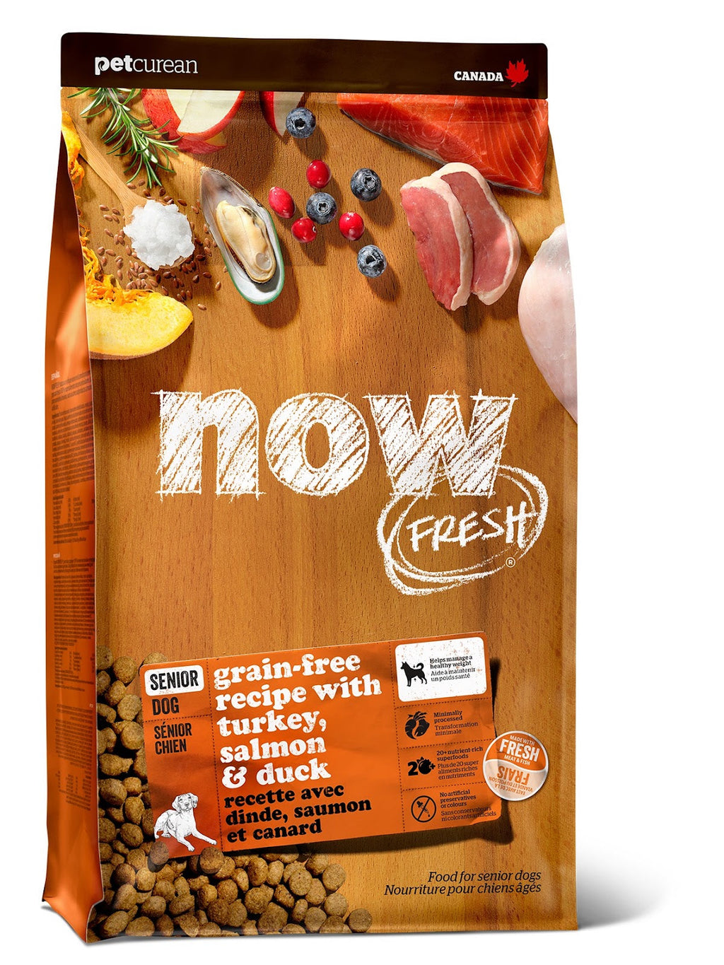NOW FRESH Chien Sénior Dinde, Saumon & Canard SG