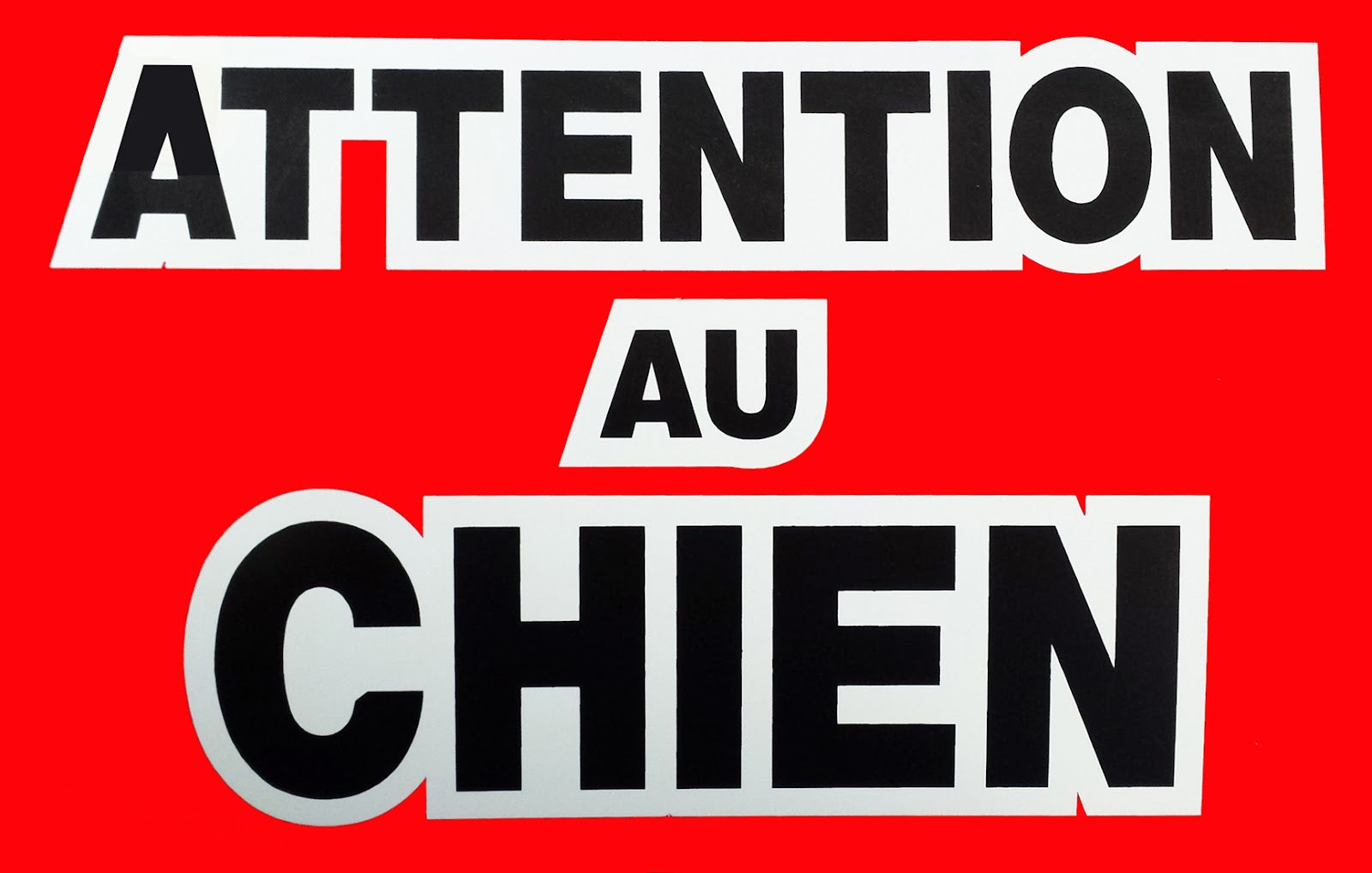 PANCARTE "attention au chien"