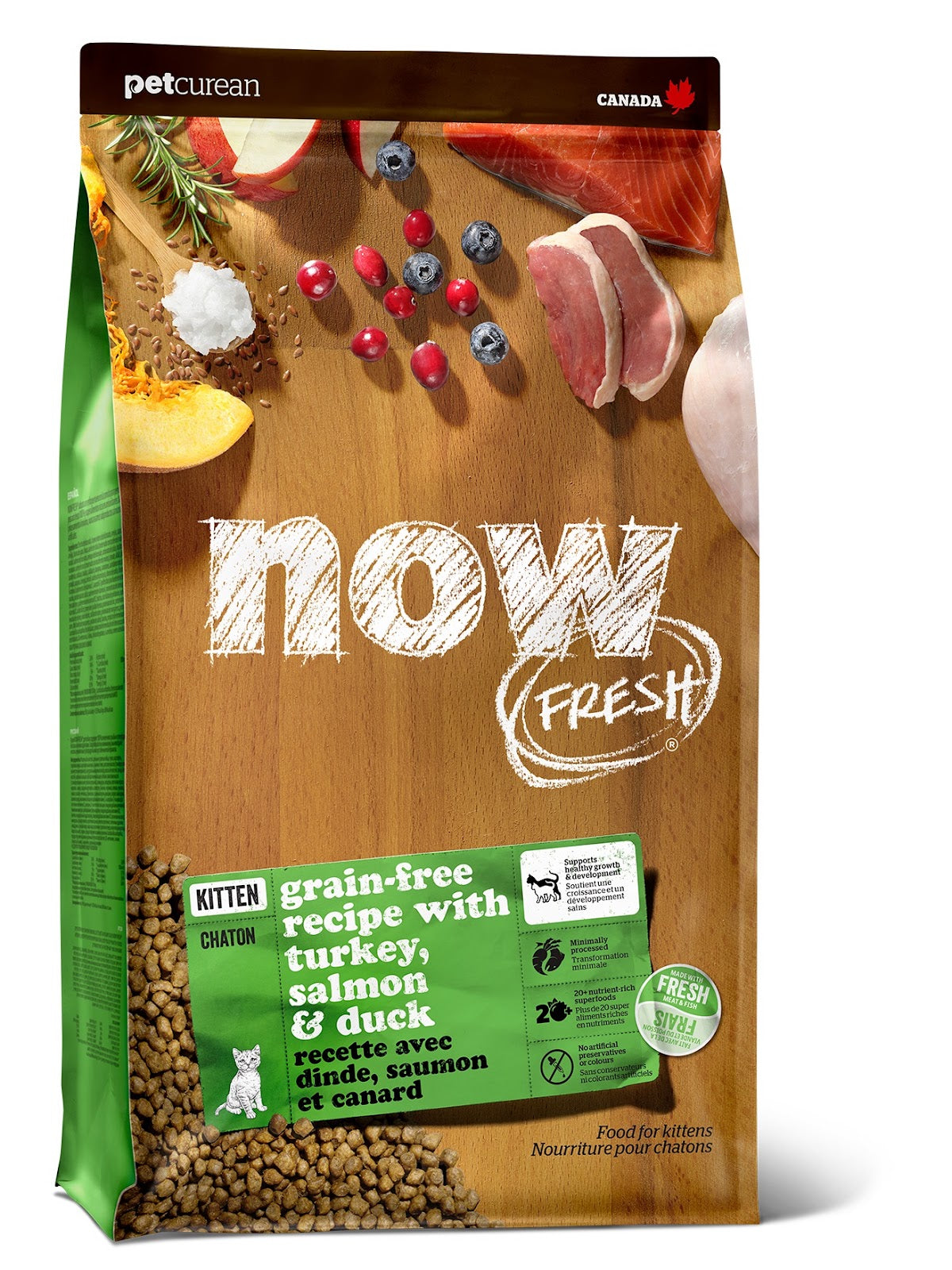 NOW FRESH Chaton Dinde, Saumon & Canard SG 1.36kg