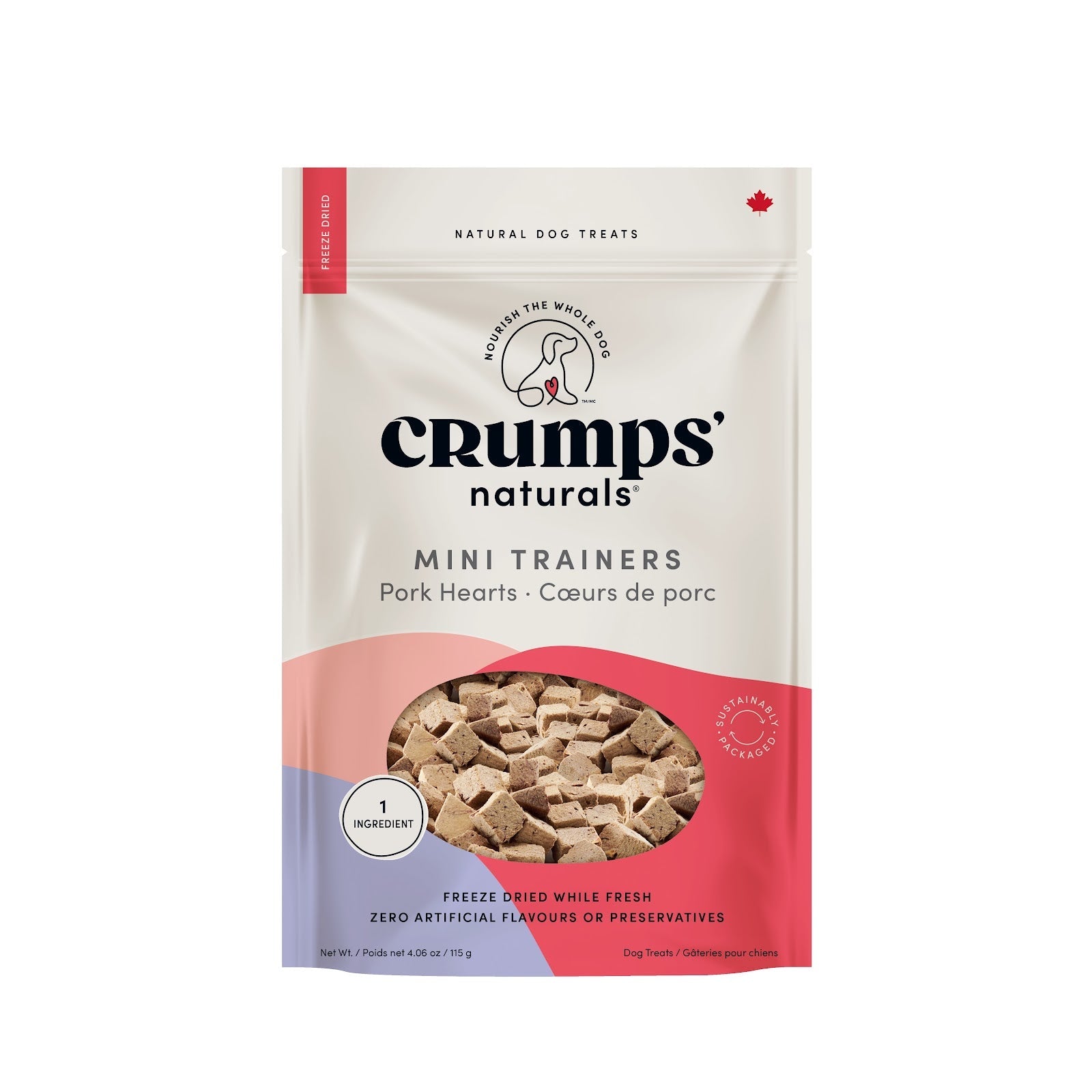 CRUMPS' NATURALS Gâteries Chien Mini Bouchées Coeurs de Porc