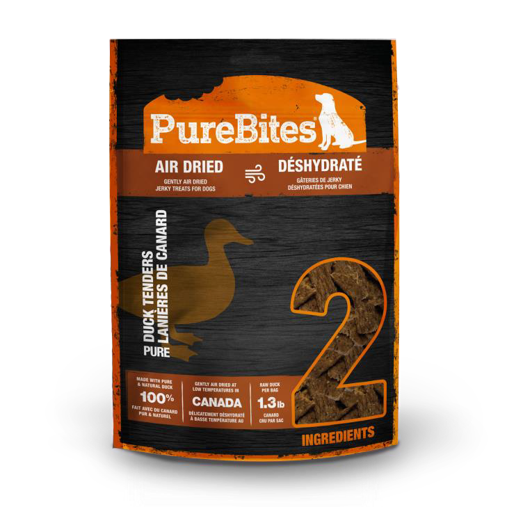 PUREBITES Gâteries Chien Jerkey de Lanières de Canard 156g