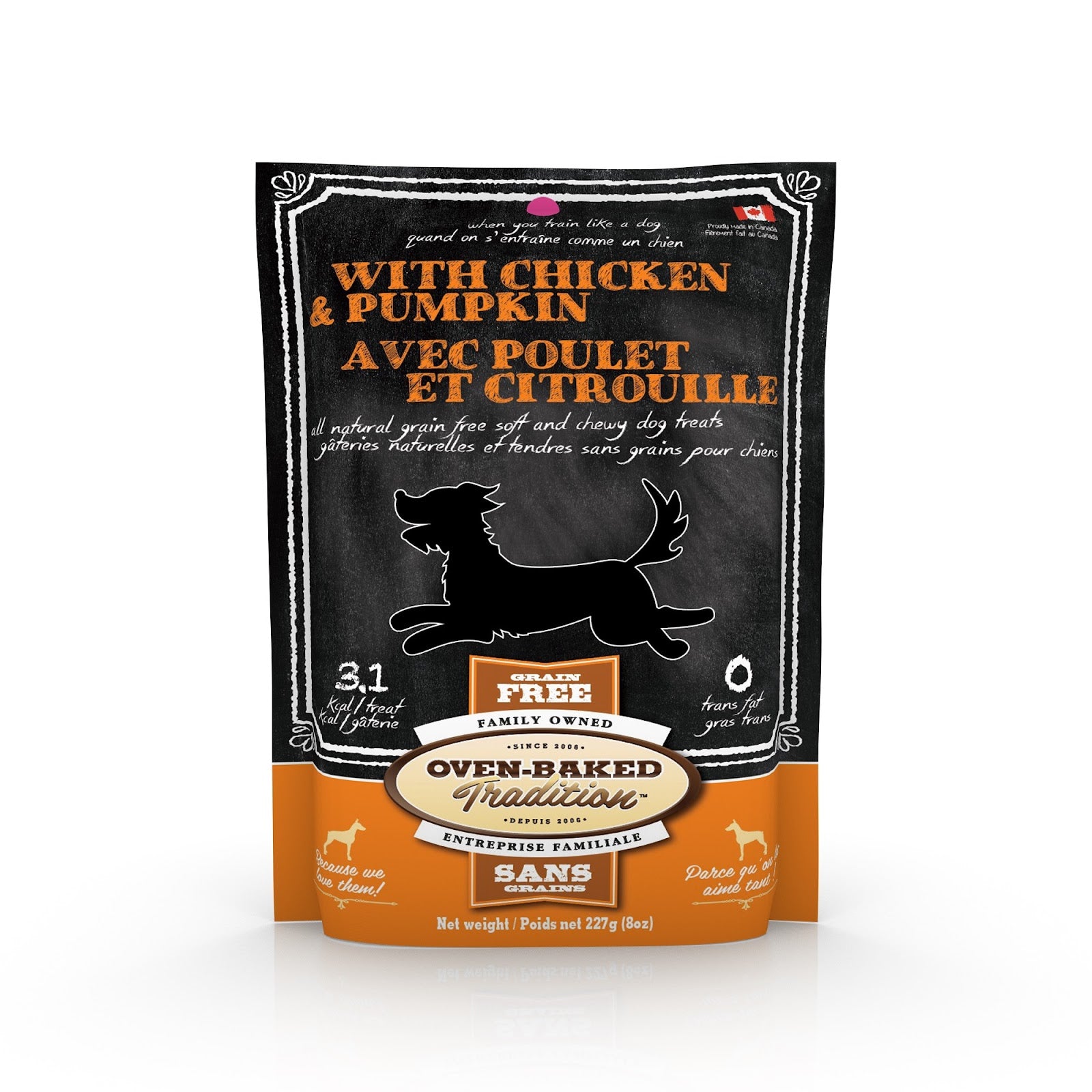 OBT Gâteries Chien Tendres Poulet & Citrouille SG 227g