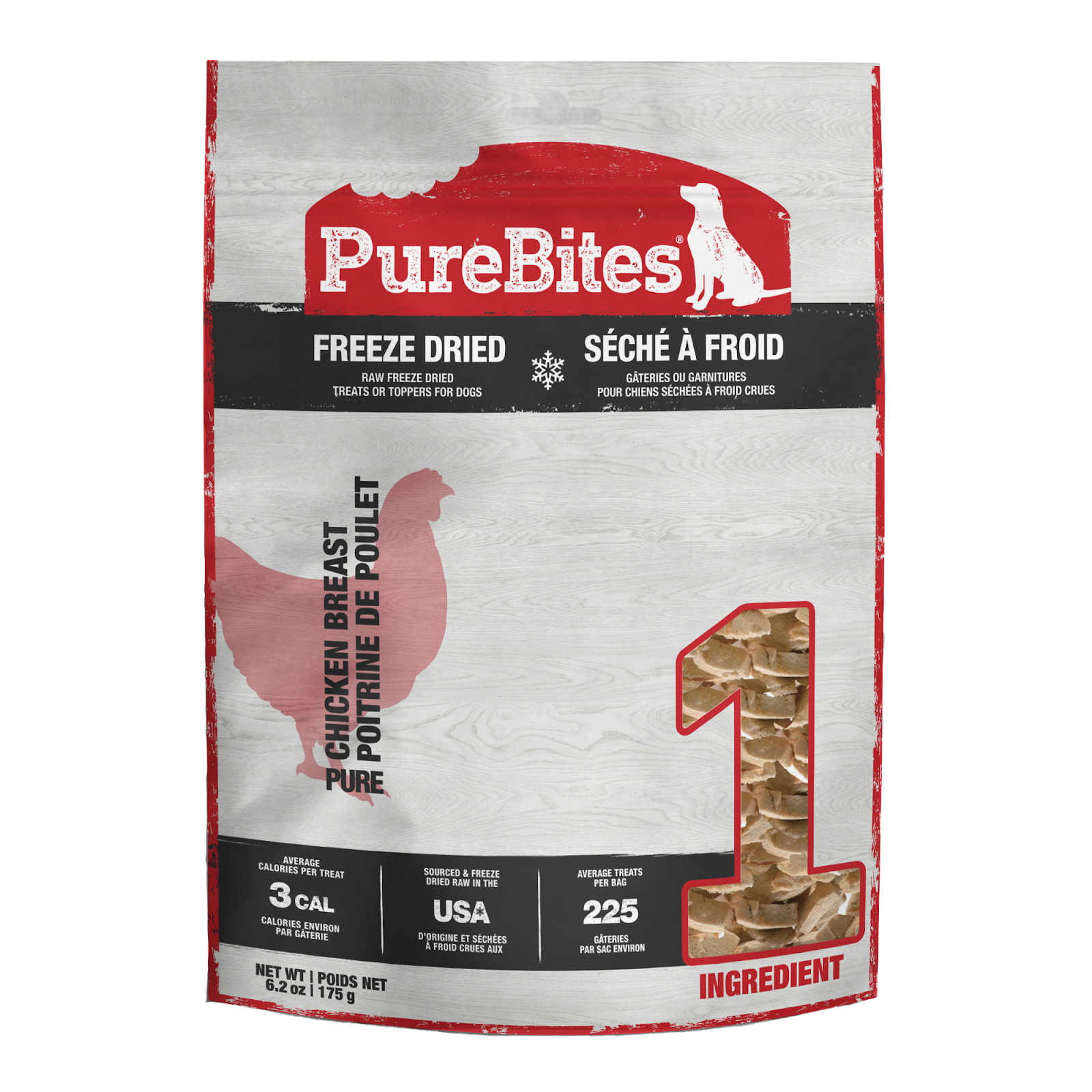 PUREBITES Gâteries Chien Poulet 175g
