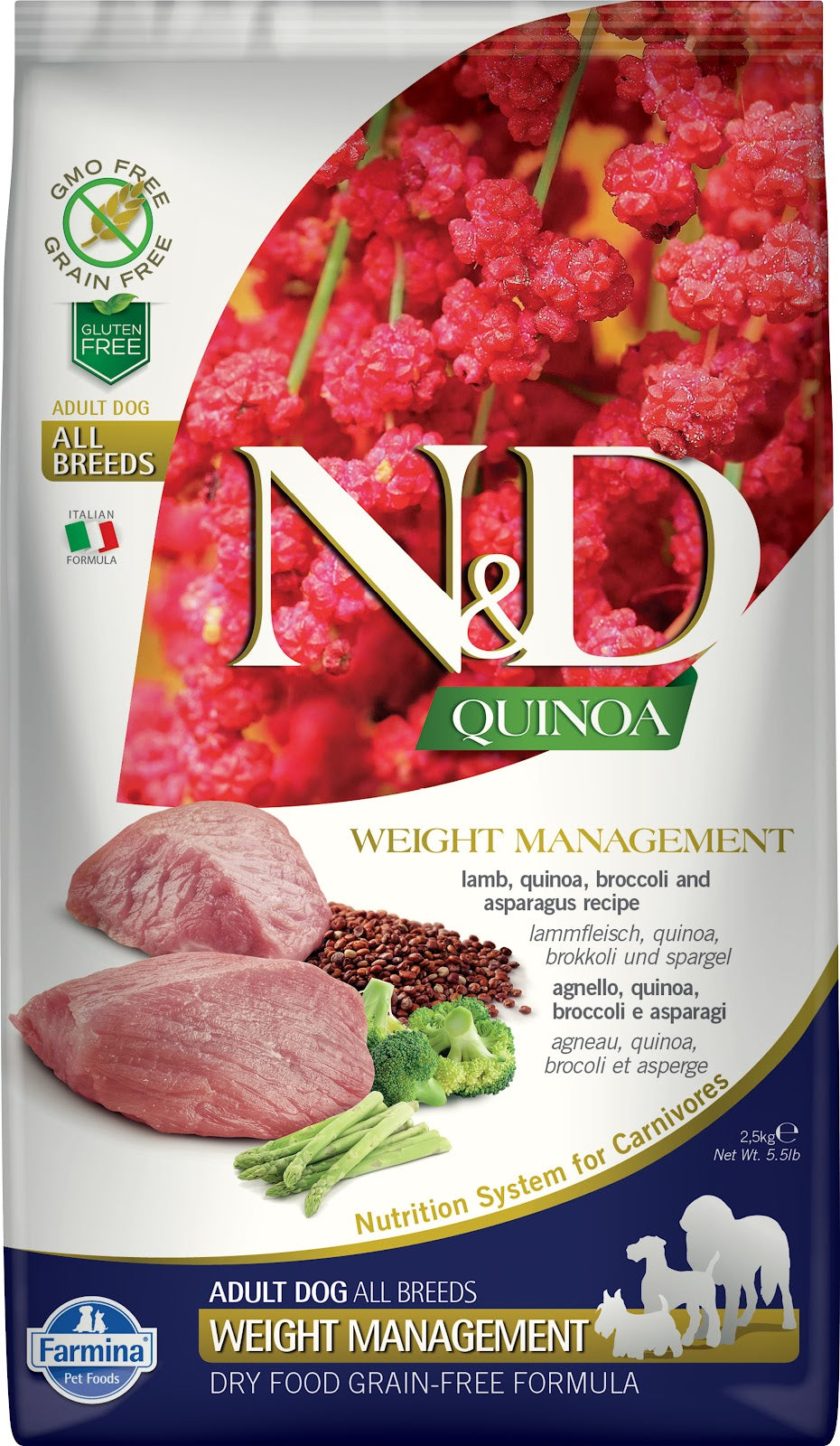 N&D QUINOA Chien Gestion du Poids Agneau SG