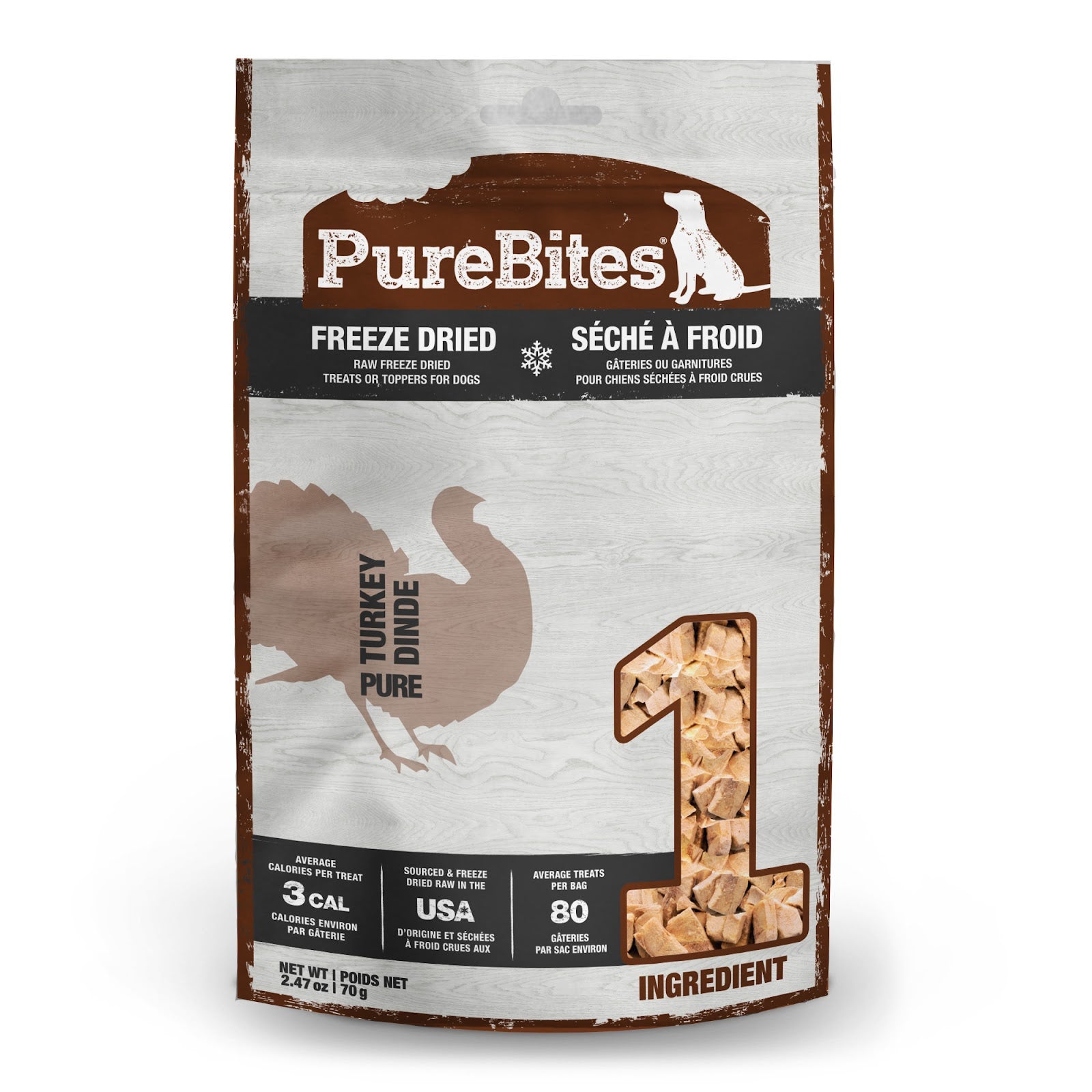 PUREBITES Gâteries Chien Dinde 70g