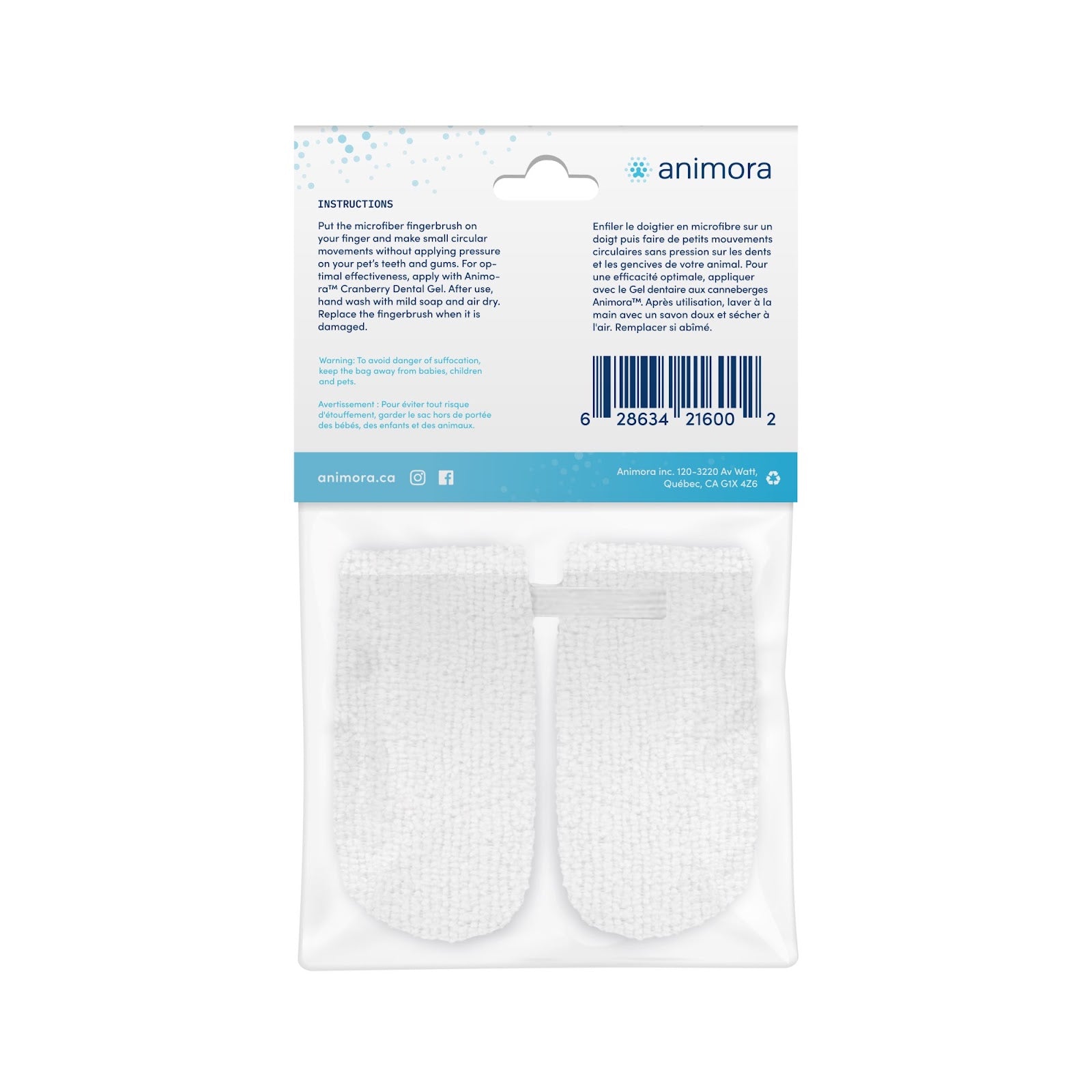 ANIMORA Doigtier en Microfibre x2