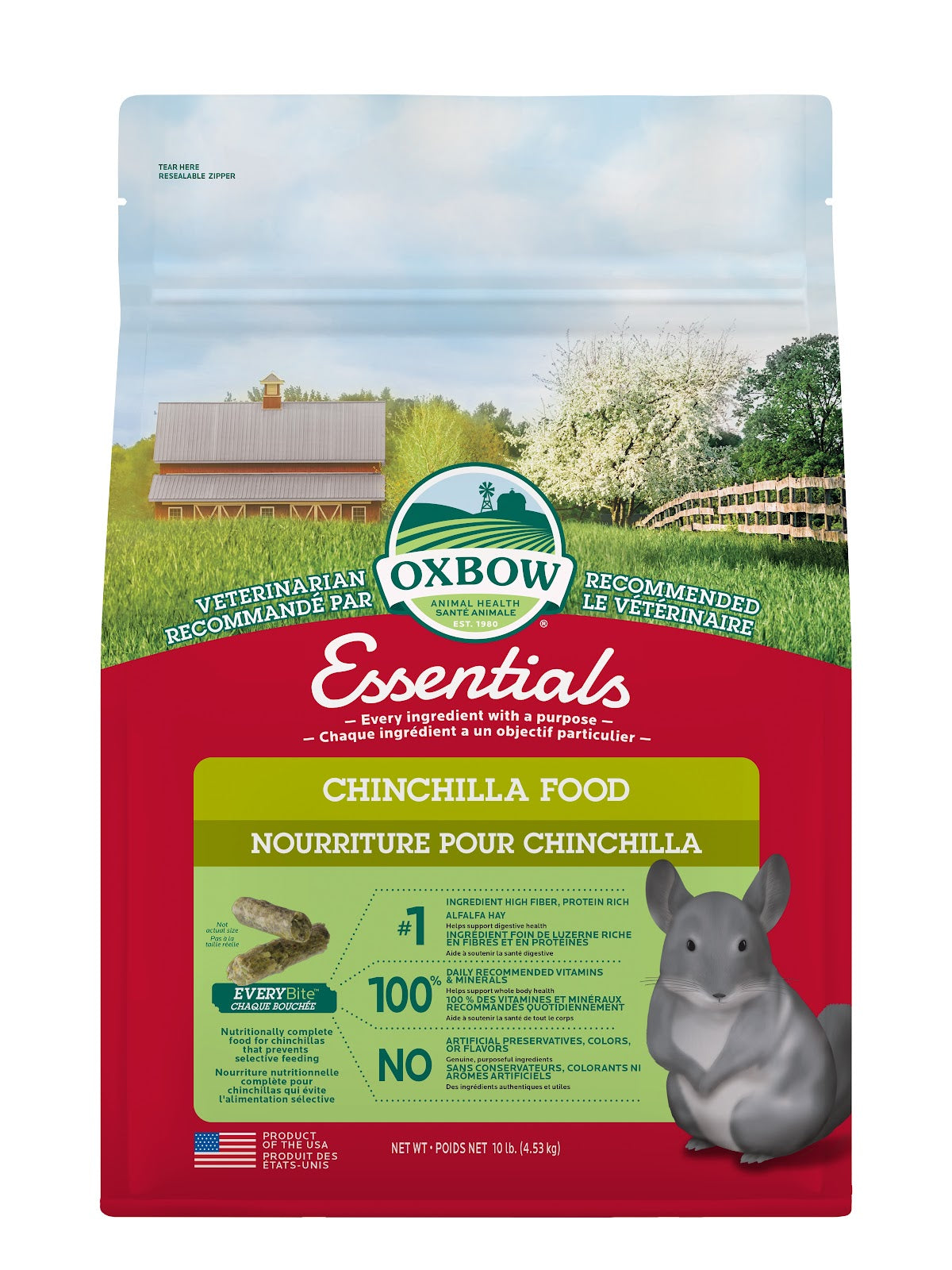 OXBOW Nourriture Chinchilla 10lb