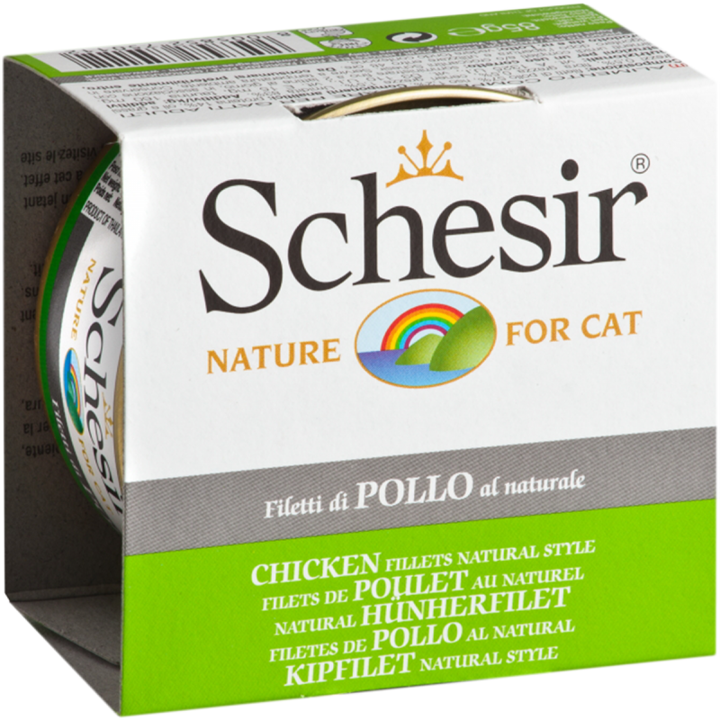 SCHESIR Chat Poulet au Naturel en Eau Cuisson 85g