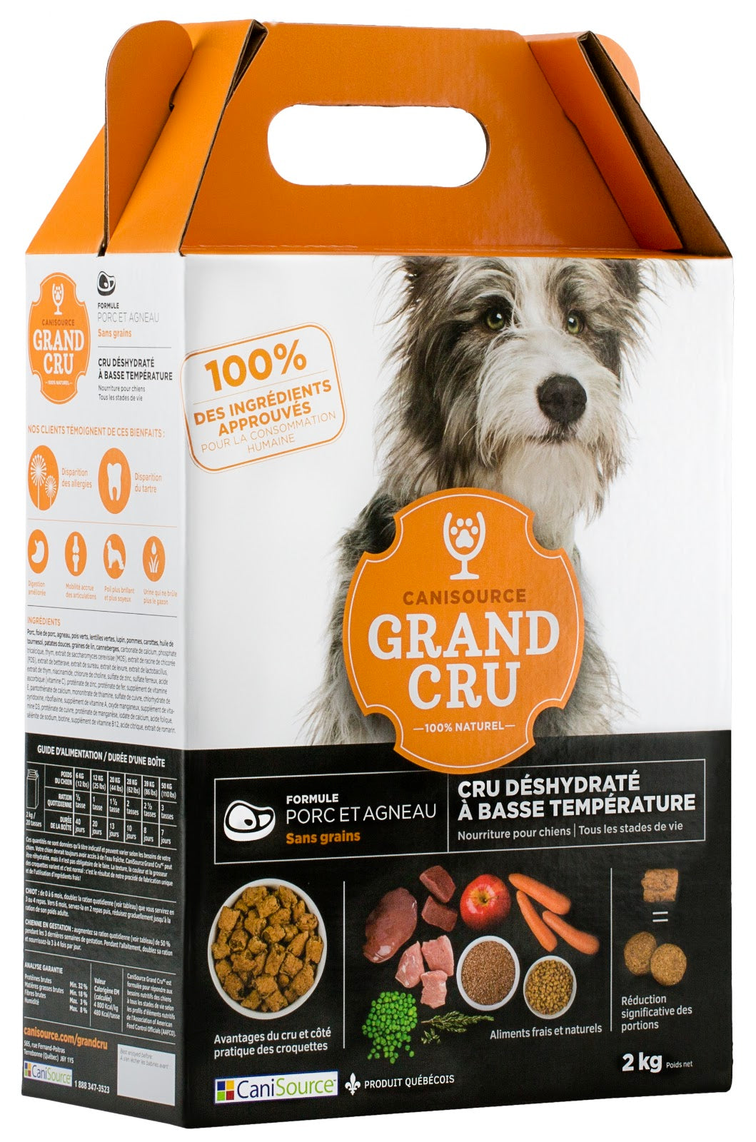CANISOURCE GRAND CRU Chien Porc & Agneau SG 2kg