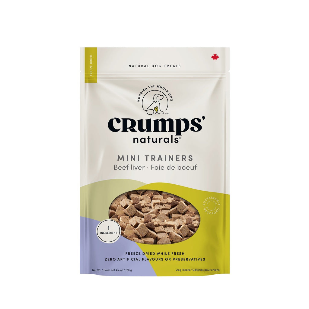 CRUMPS' NATURALS Gâteries Chien Mini Trainers Foie de Boeuf