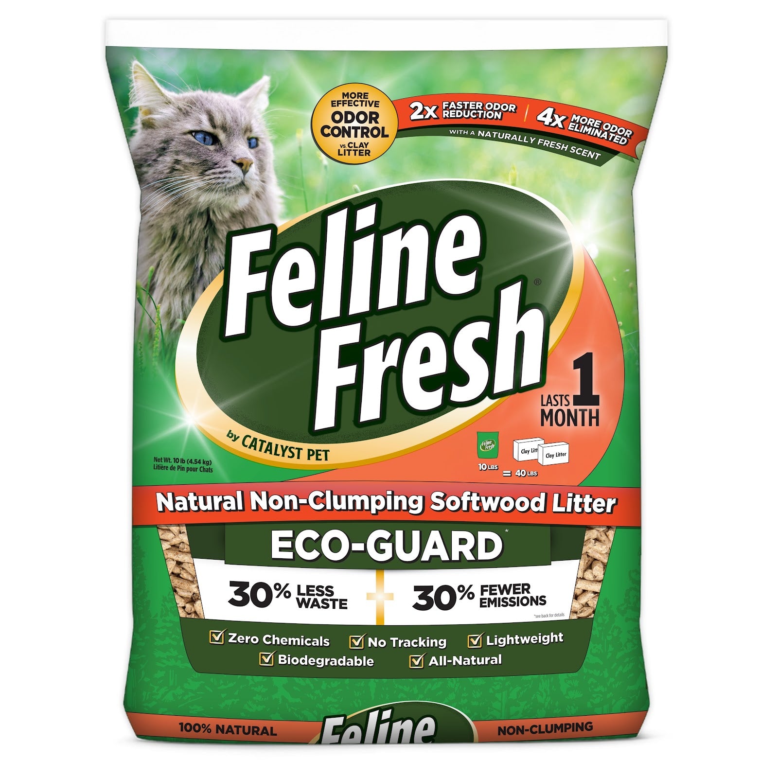 FELINE FRESH Litière Granules de Pin 4.54kg