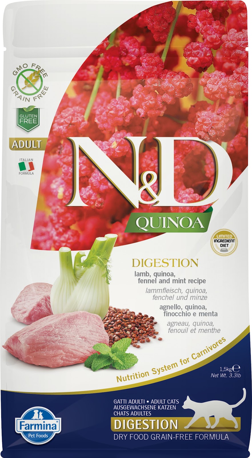N&D QUINOA Chat Digestion Agneau SG
