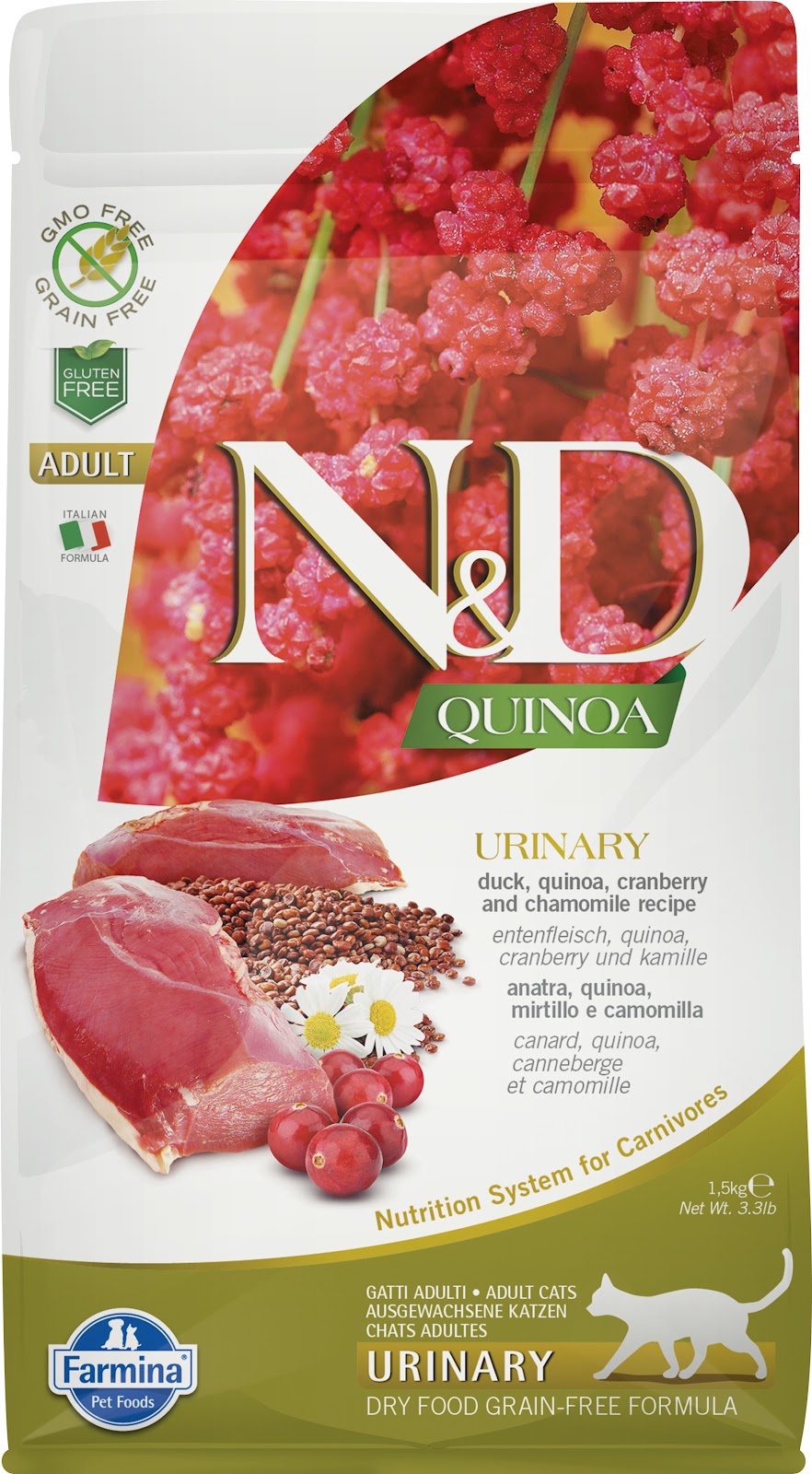 N&D QUINOA Chat Urinaire Canard SG