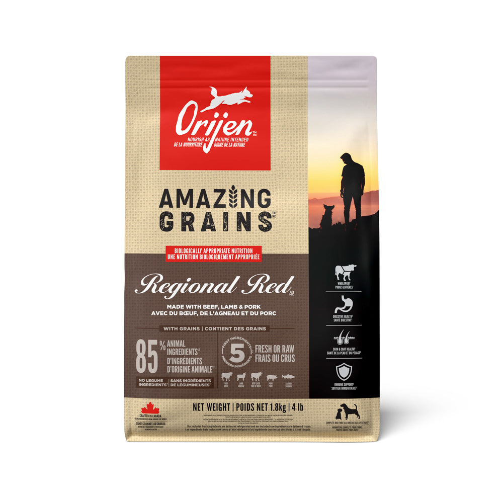 ORIJEN AMAZING GRAINS Chien Regional Red