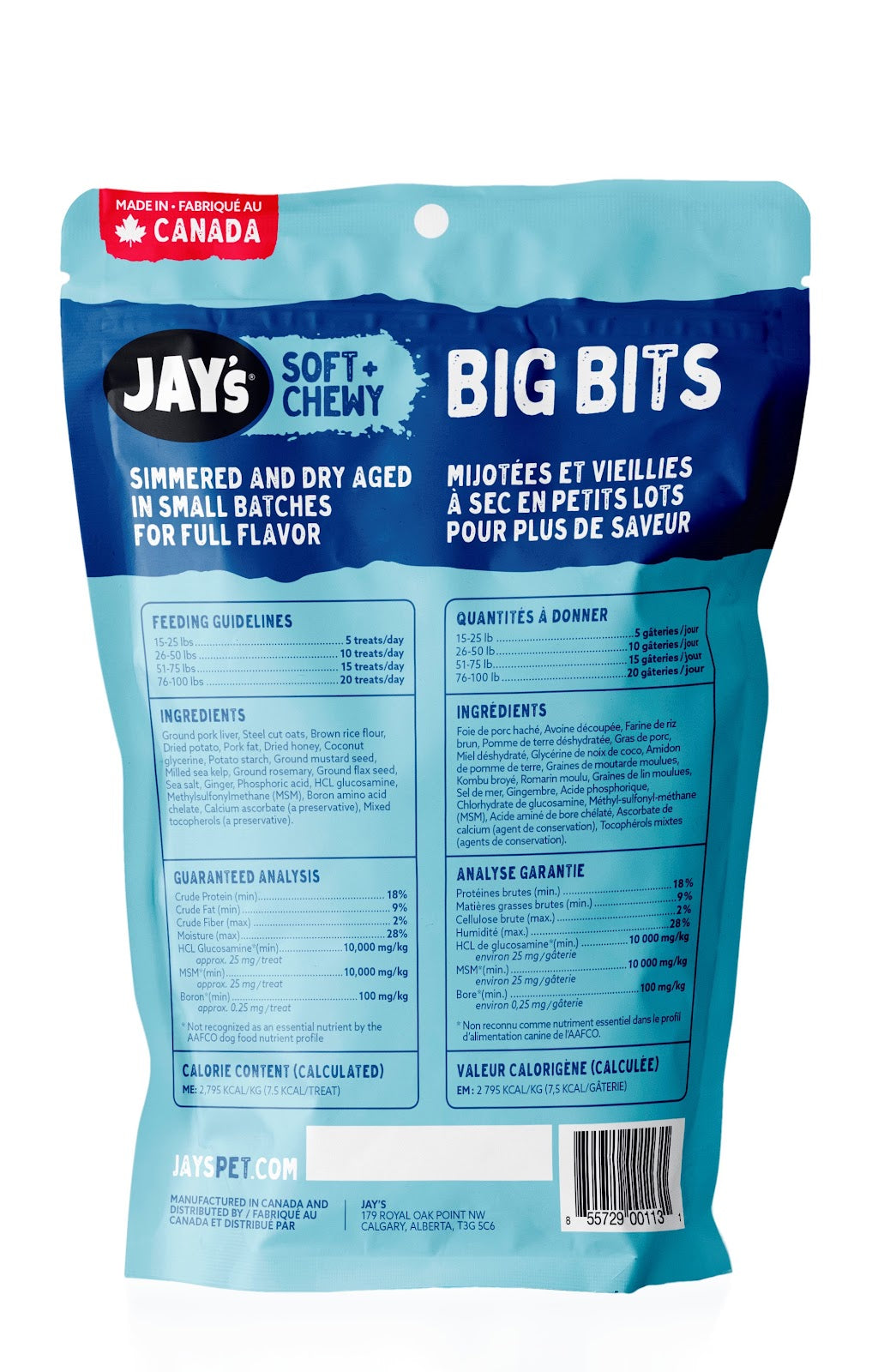 JAY'S BIG BITS Gâteries Chien Hanches & Articulation 200g