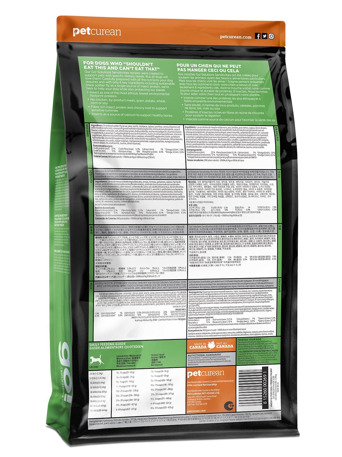 GO! SENSITIVITIES LID Chien Insecte SG 10kg