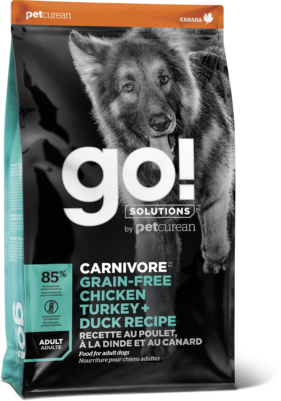 GO! CARNIVORE Chien Poulet, Dinde & Canard SG 10kg