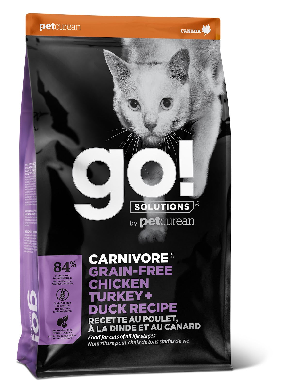 GO! CARNIVORE Chat Poulet, Dinde & Canard SG 7.27kg