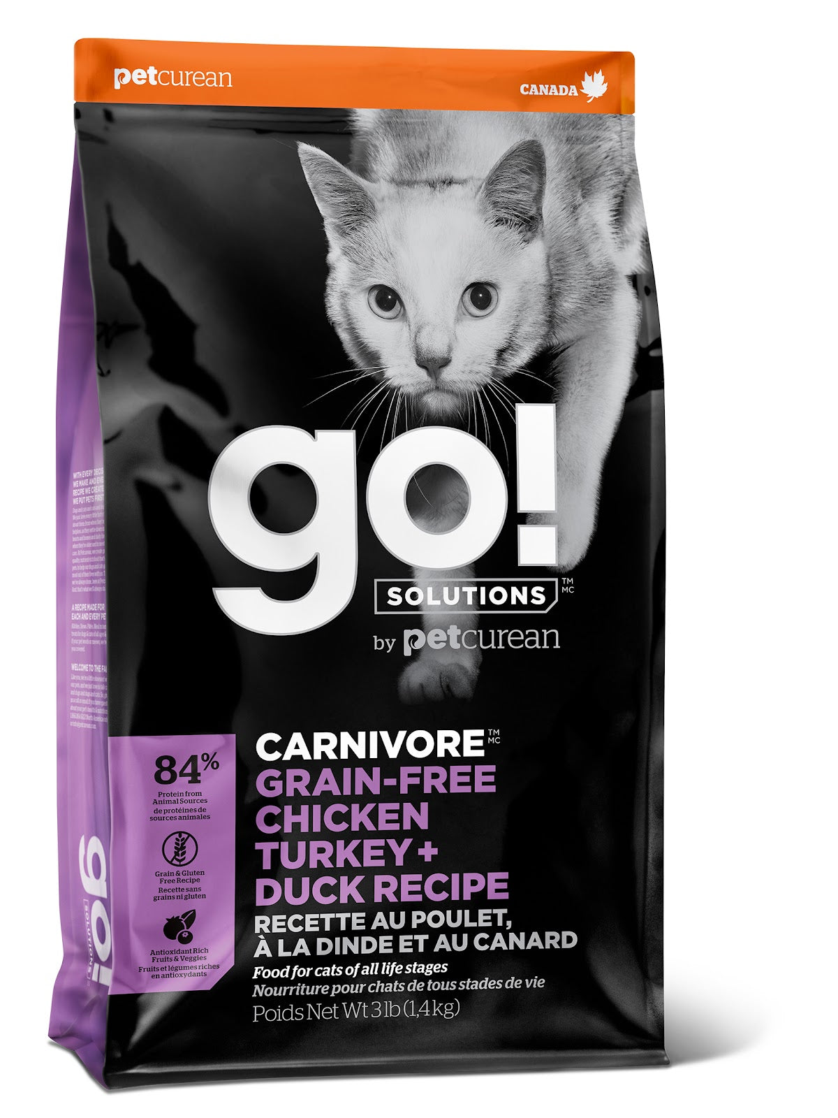 GO! CARNIVORE Chat Poulet, Dinde & Canard SG