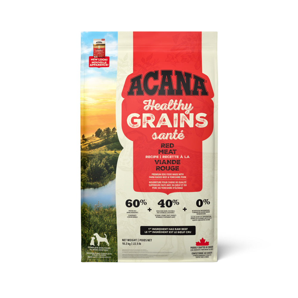 ACANA GRAINS SANTÉ Chien Viande Rouge 10.2kg