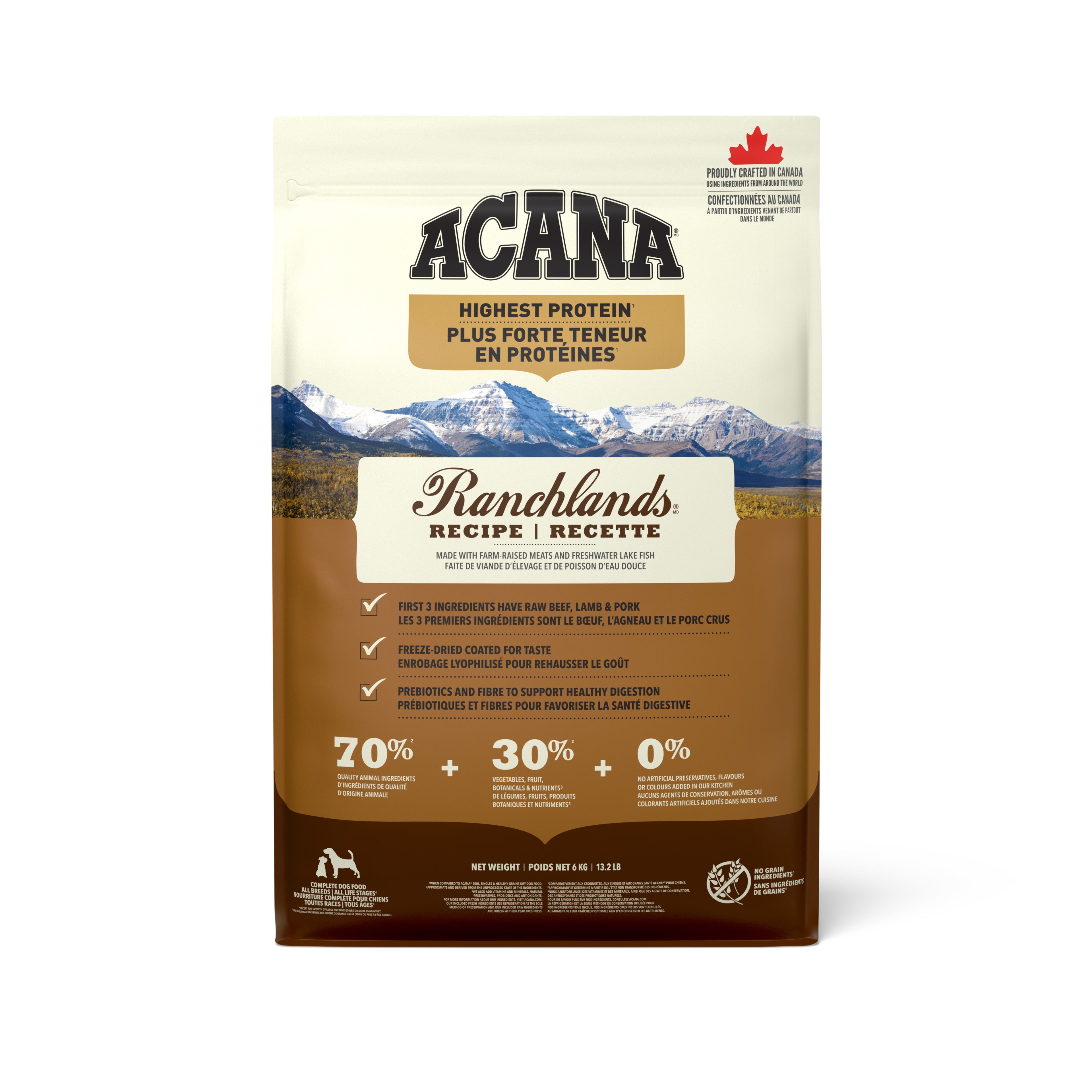 ACANA REGIONALS Chien Terres d'Élevage (Ranchlands) 6kg