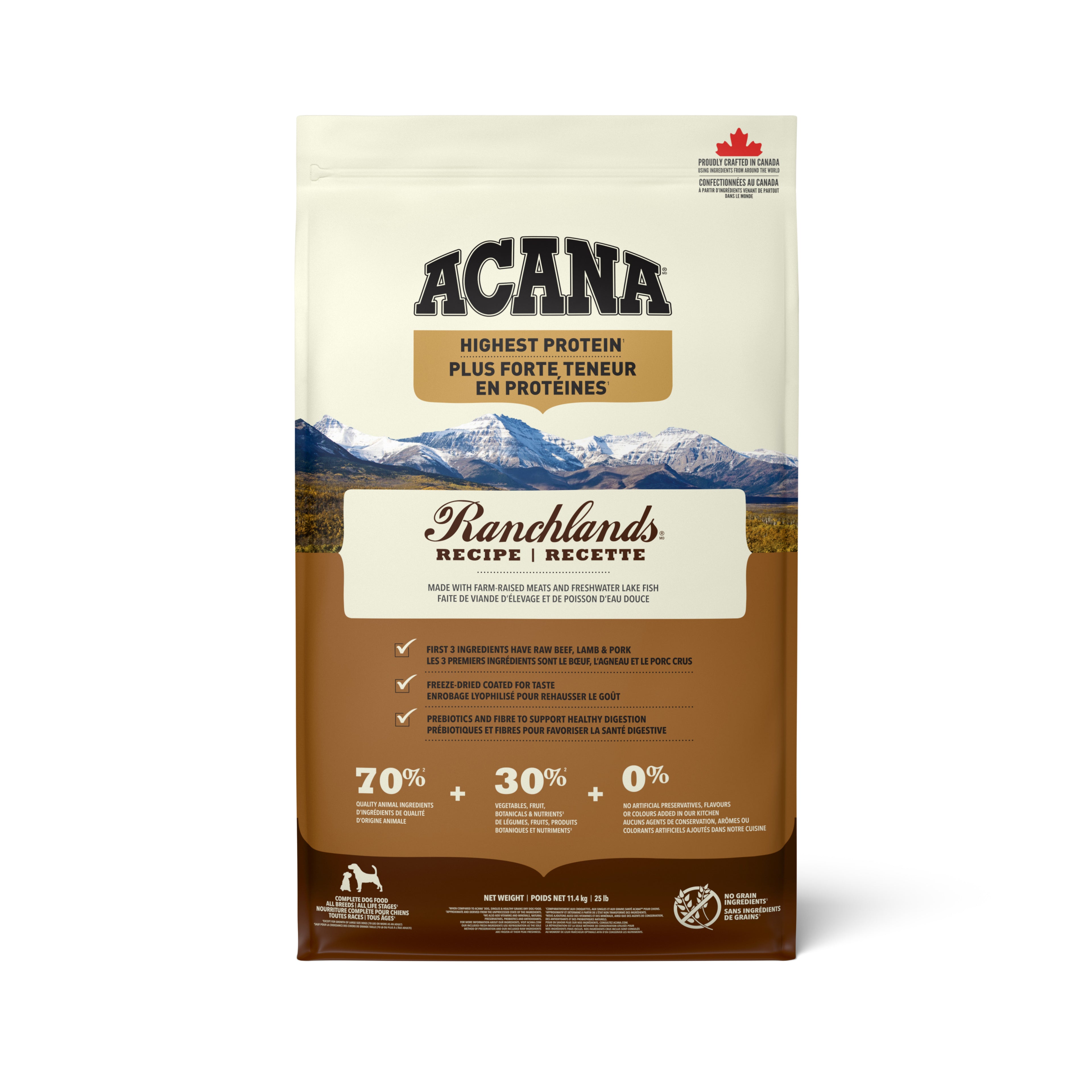 ACANA REGIONALS Chien Terres d'Élevage (Ranchlands) 11.4kg