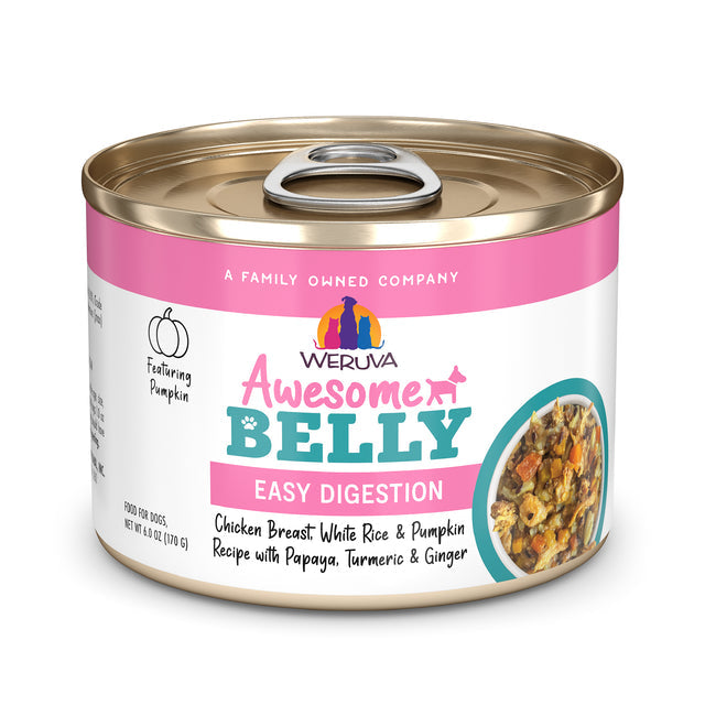 WERUVA FUNCTIONAL Chien Awesome Belly Poulet & Papaye en Bouiilon 170g