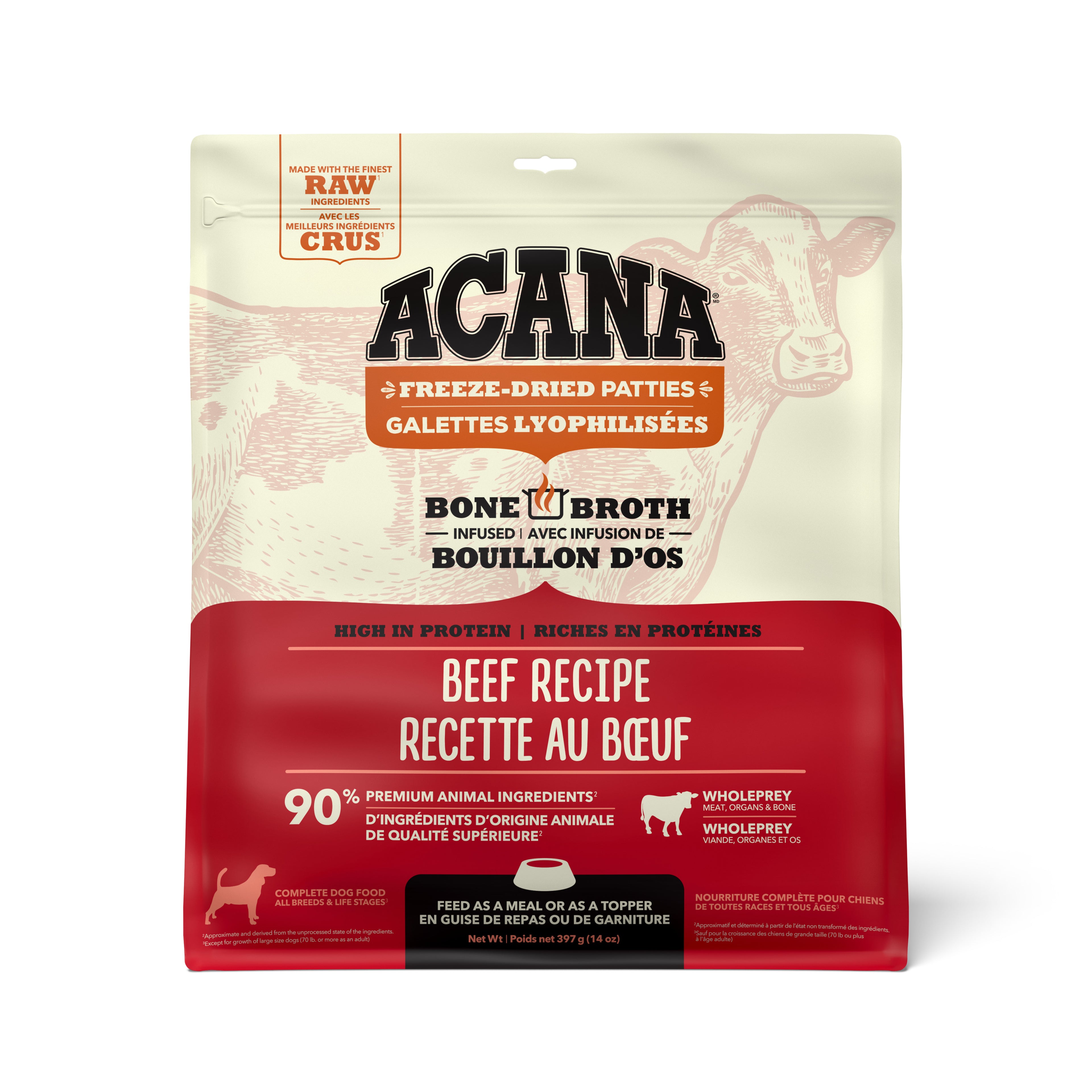 ACANA FD Chien Galettes au Boeuf 397g