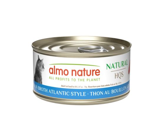 ALMO HQS NATURAL Cat Atlantic Tuna in Broth 70g