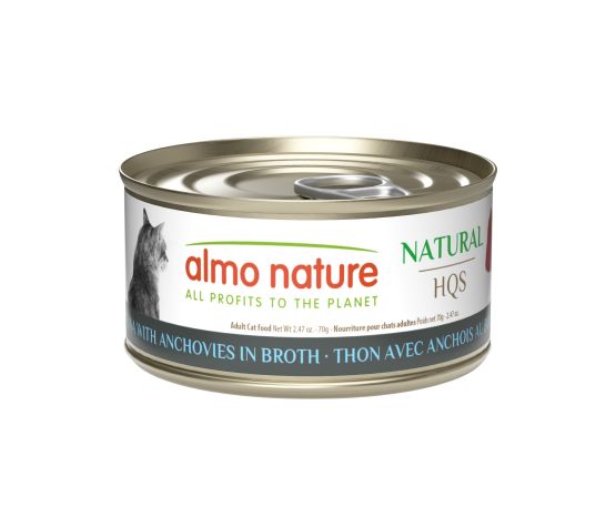 ALMO HQS NATURAL Cat Tuna & Anchovies in Broth 70g