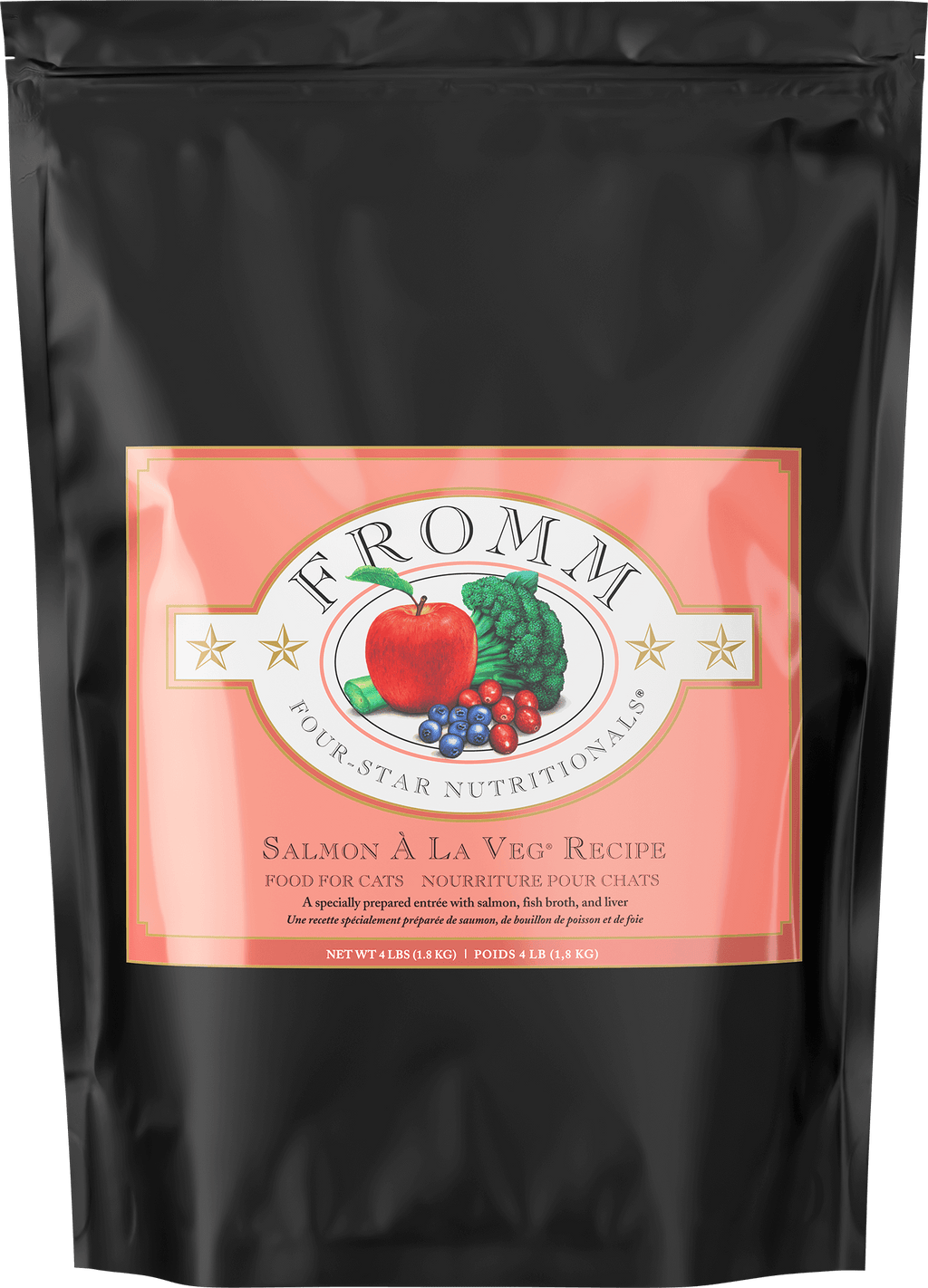 Sac de Fromm FOUR-STAR Chat Saumon À La Veg — format 1.8 kg