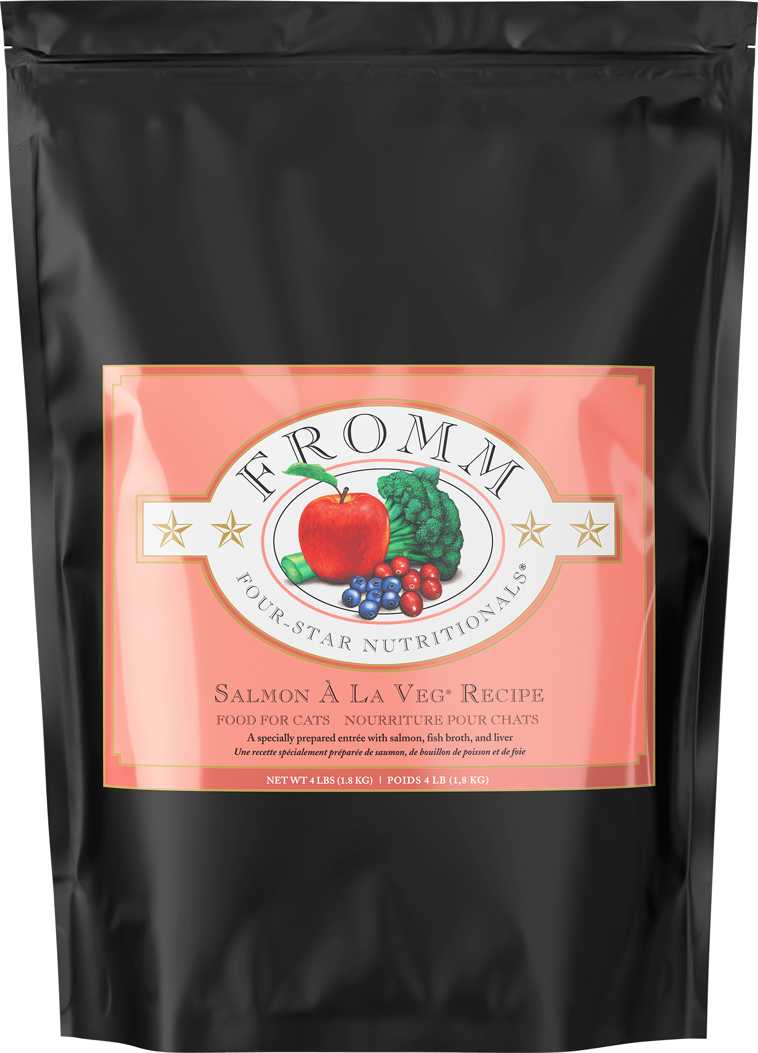 Sac de Fromm FOUR-STAR Chat Saumon À La Veg — format 1.8 kg