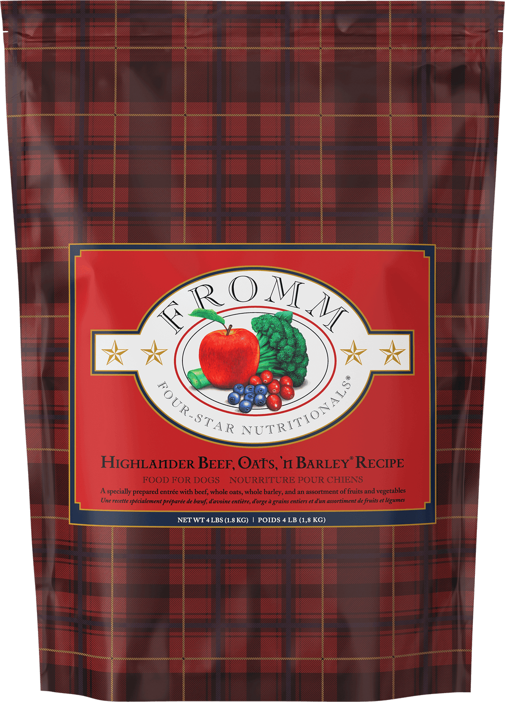 Sac de Fromm FOUR-STAR Chien Boeuf Highlander — format 1.8 kg