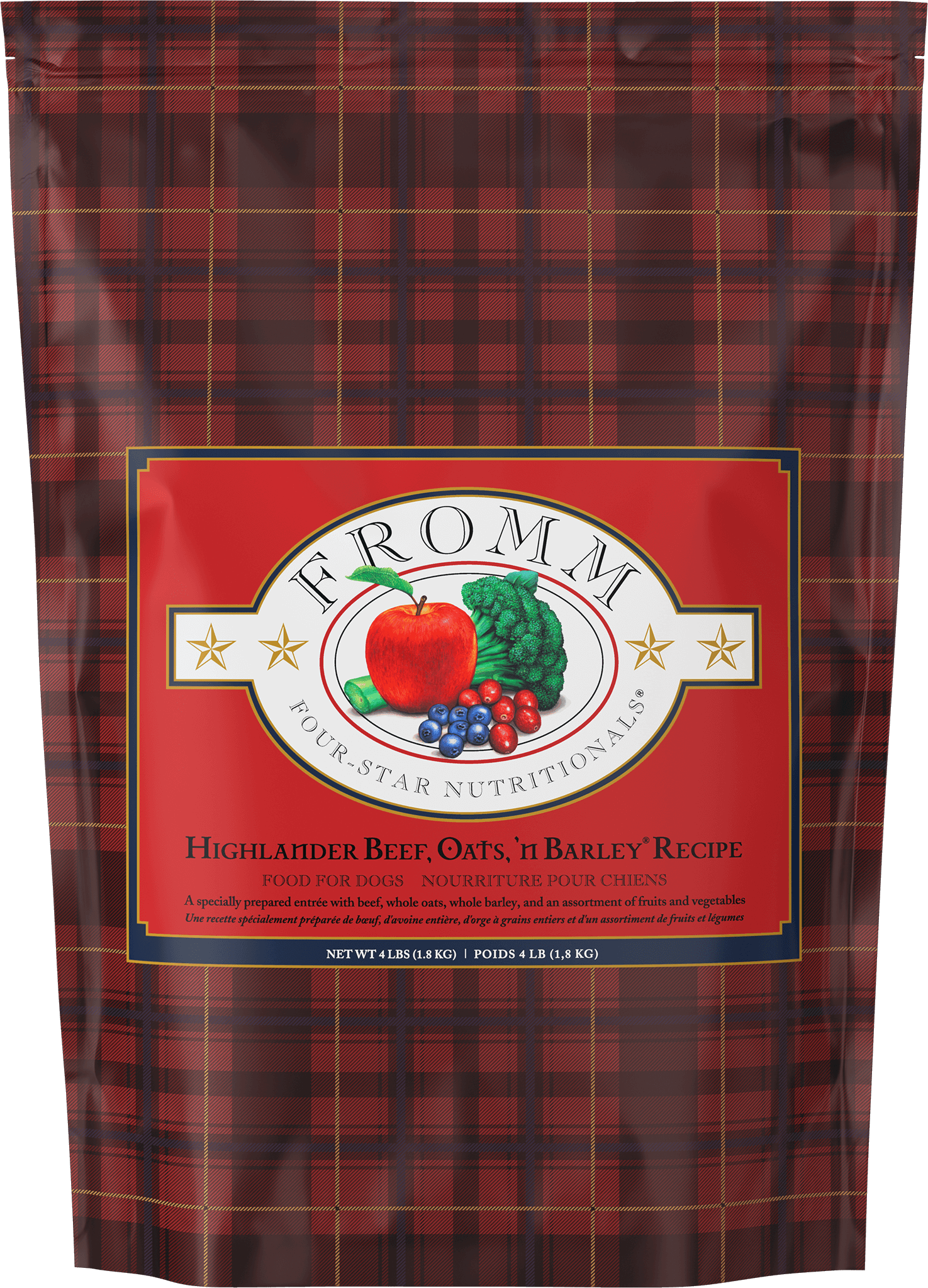 Sac de Fromm FOUR-STAR Chien Boeuf Highlander — format 1.8 kg
