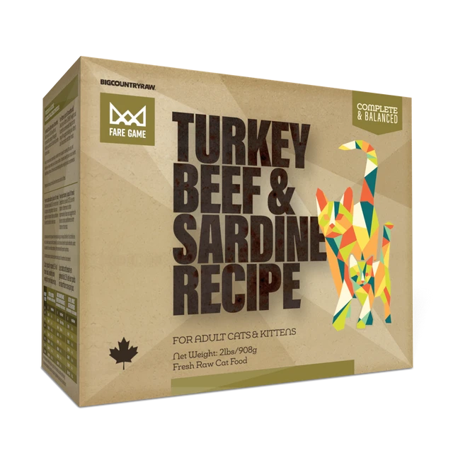 BCR FARE GAME Chat Dinde, Sardine & Boeuf 0.9kg