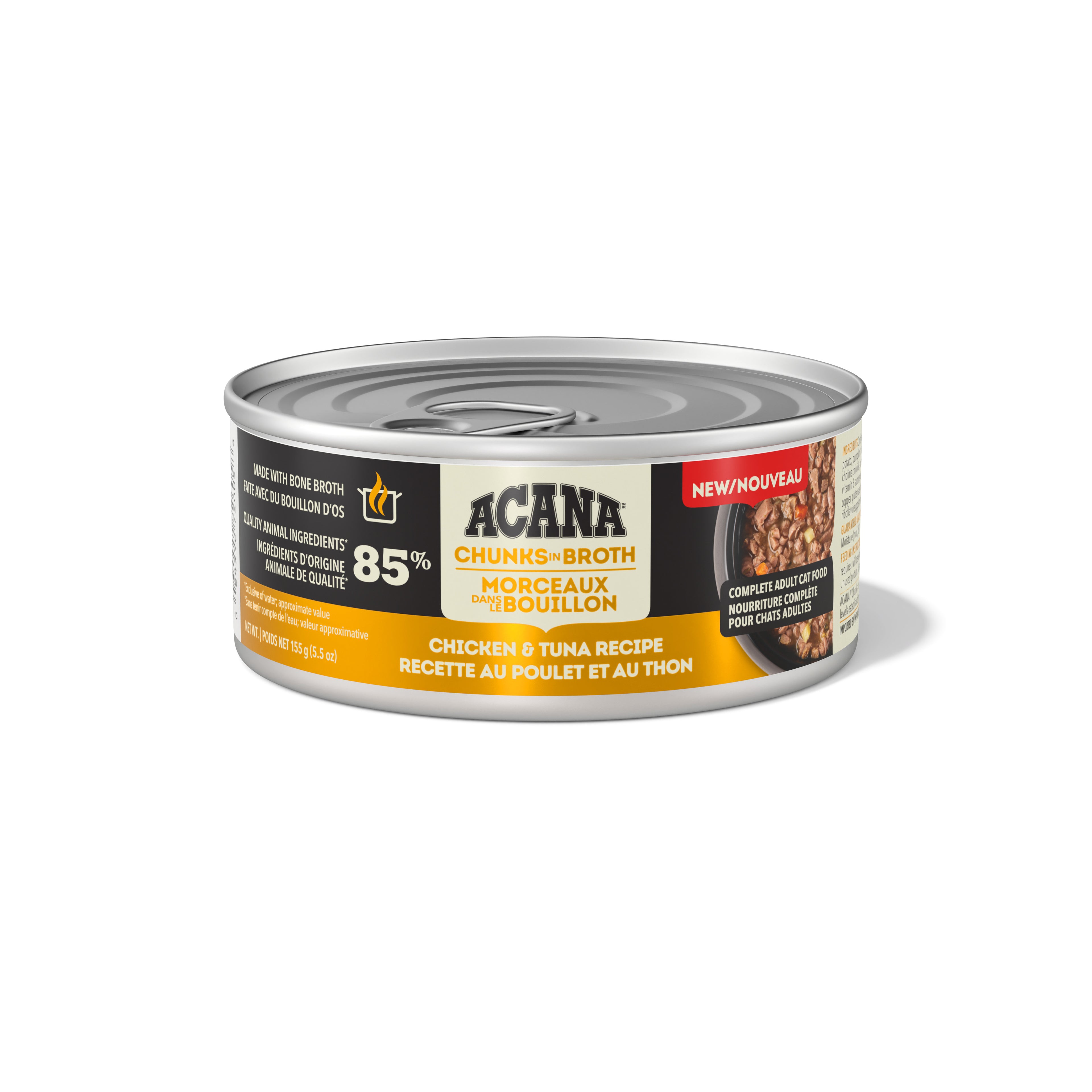 ACANA Chat Poulet & Thon, Morceaux dans Bouillon 155g