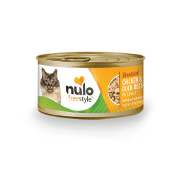 NULO Chat & Chaton Poulet & Canard Éffilochés en Sauce 85g