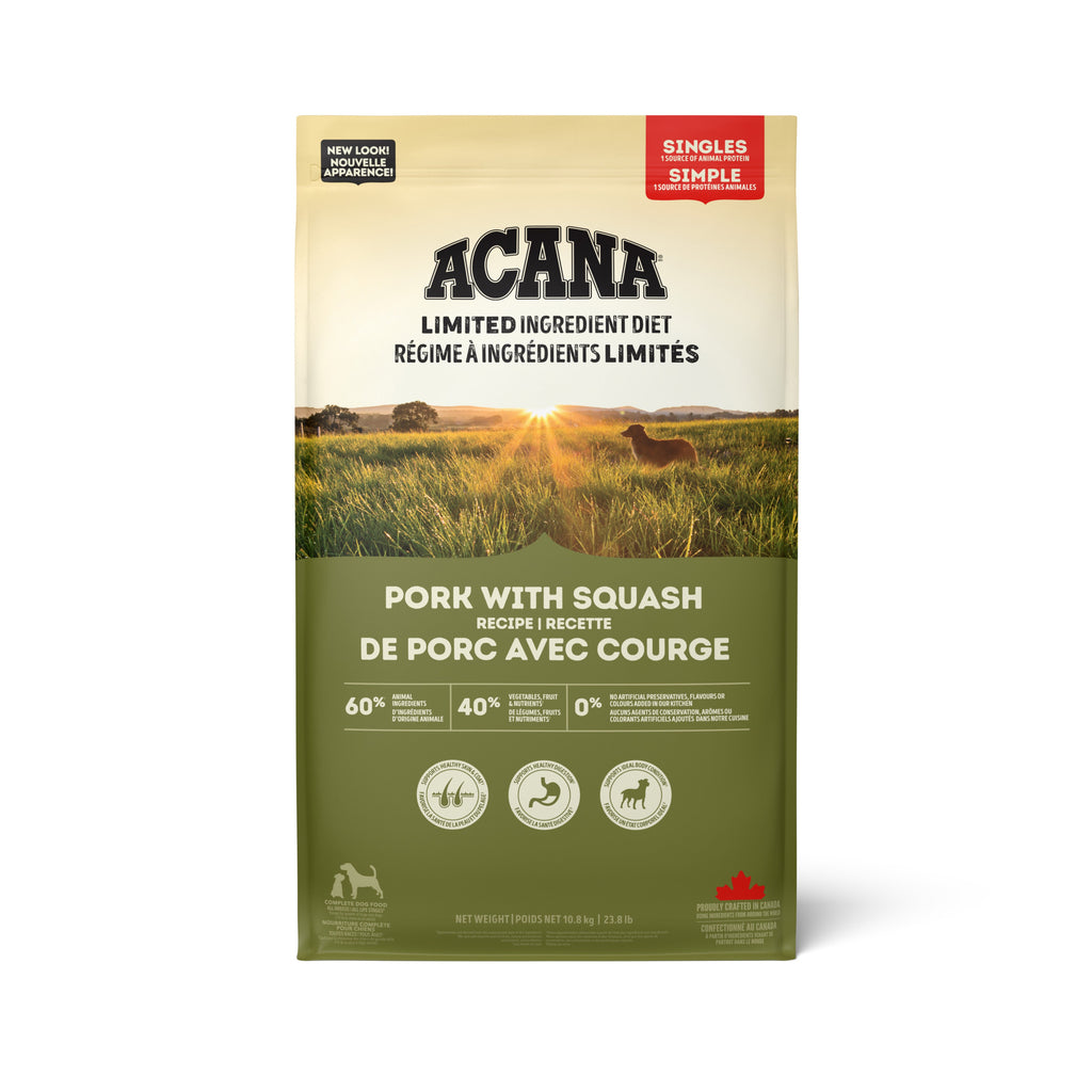 ACANA SINGLES Chien Porc & Courge