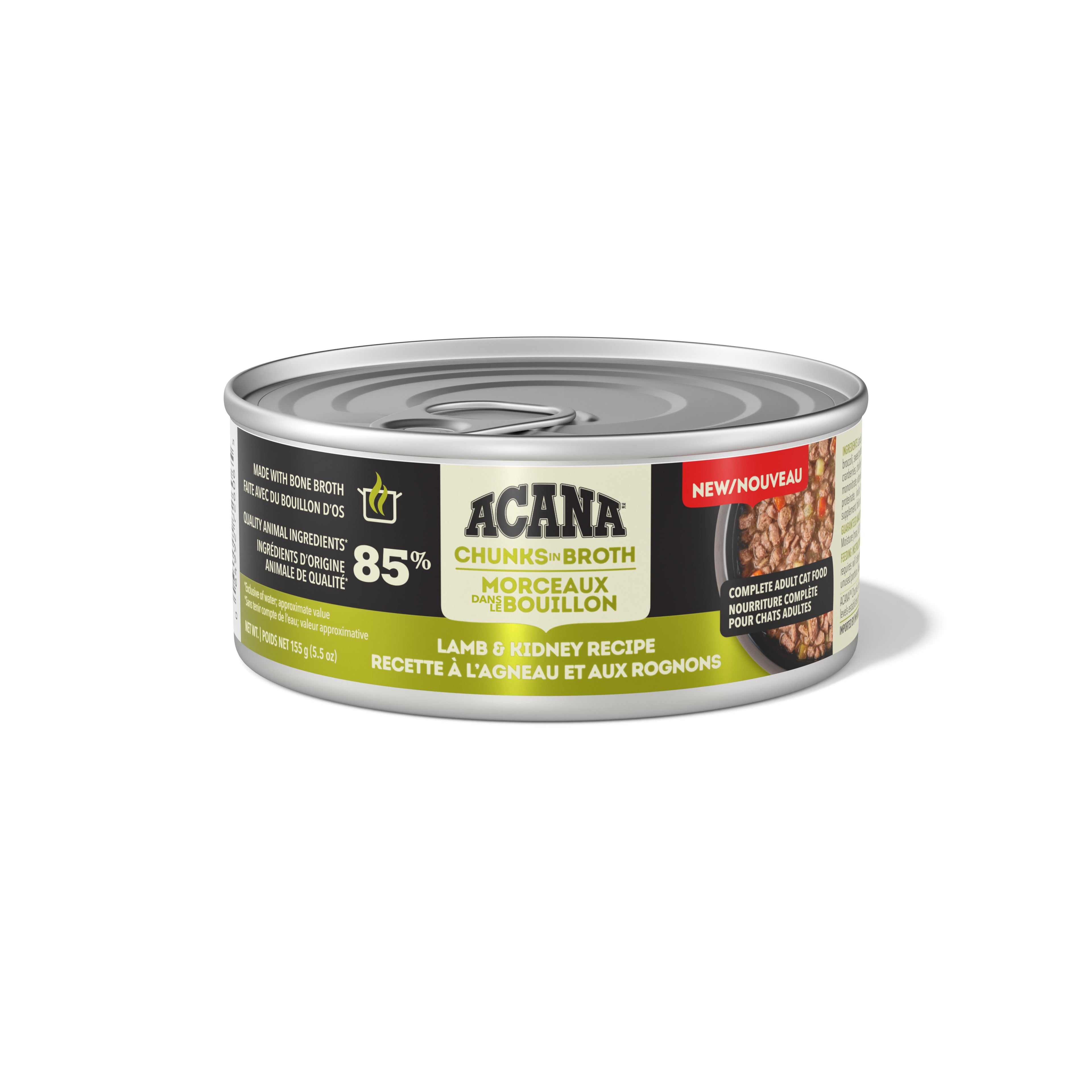 ACANA Chat Agneau & Rognons, Morceaux dans Bouillon 155g